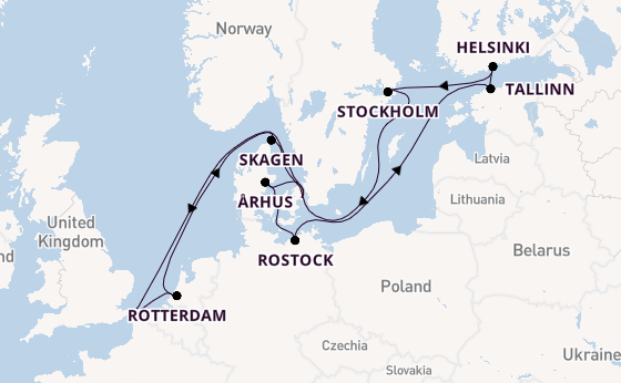 Engeland vanaf Londen/Dover, Groot-Brittannië met de Nieuw Statendam