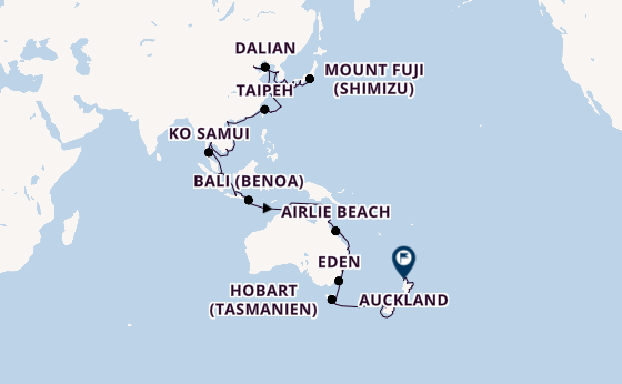 Australien und Neuseeland ab Tokio, Japan auf der Azamara Pursuit