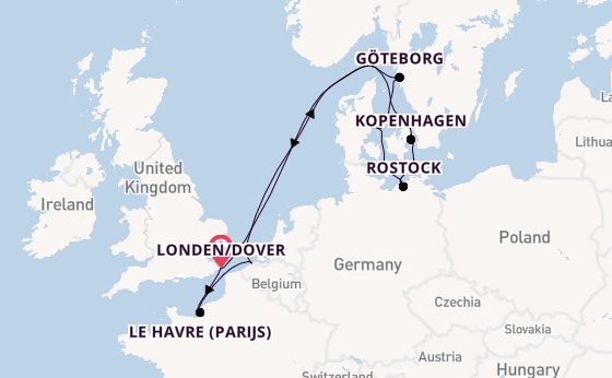 Engeland vanaf Londen/Dover, Groot-Brittannië met de Carnival Miracle