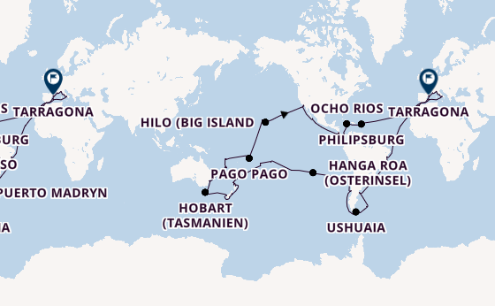 MSC Magnifica - Mit MSC Cruises in 122 Tagen die Welt entdecken