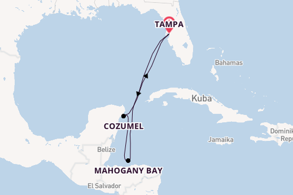 Westliche Karibik ab Tampa, Florida, USA auf der Brilliance of the Seas