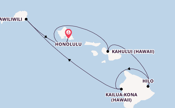 Hawaii from Australia with the Pride of America