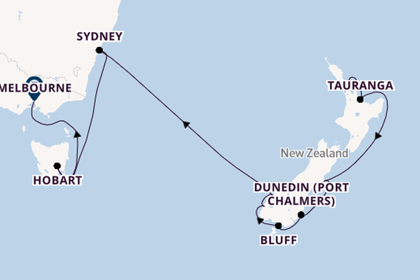 New Zealand from Auckland, New Zealand with the Silver Whisper