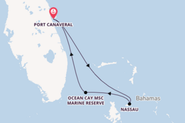 In 4 Tagen nach Port Canaveral über Nassau