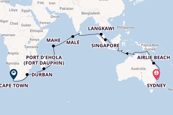 Sydney to Cape Town Grand Voyage