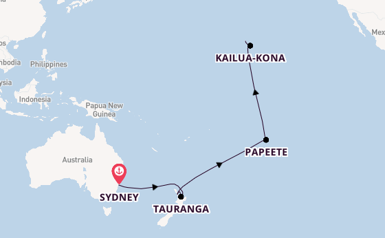 Polynesië vanaf Sydney, Australië met de Royal Princess
