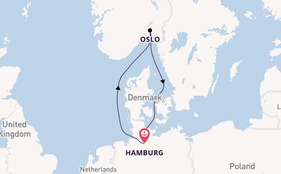 Noorwegen vanaf Hamburg, Duitsland met de Mein Schiff Relax