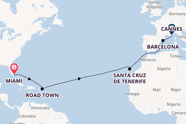 Transatlantic from Miami, Florida, USA with the MSC Divina