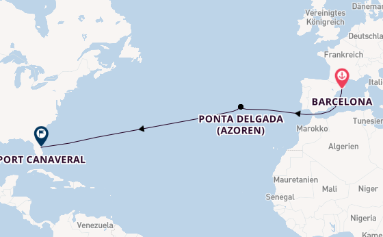 Transatlantik ab Barcelona, Spanien auf der Norwegian Epic