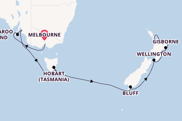 Australien und Neuseeland ab Melbourne, Australien auf der Silver Moon