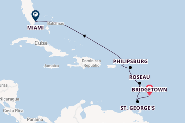Caribbean from Bridgetown, Barbados with the Azamara Quest