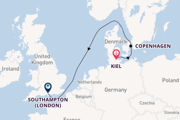 England from Kiel, Germany with the MSC Euribia