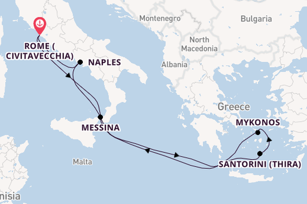 Greek Isles Fly Cruise From Rome