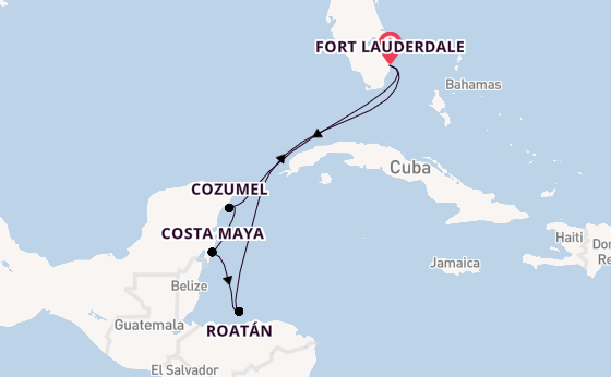 Westelijke Caraïben vanaf Fort Lauderdale, Verenigde Staten met de Sun Princess