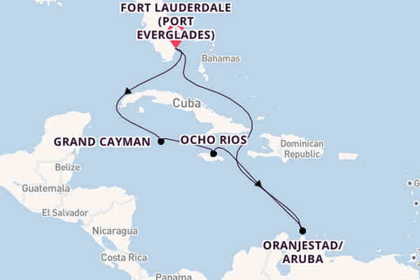 Caribbean from Fort Lauderdale (Port Everglades), Florida, USA with the Regal Princess