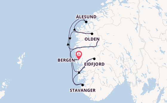Norwegen ab Bergen, Norwegen auf der MS Trollfjord