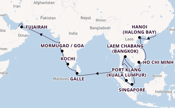 Southeast Asia from Hong Kong, China with the Nautica