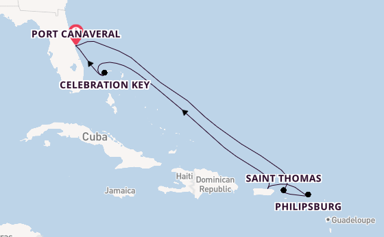 Caribbean from Port Canaveral, Florida with the Carnival Vista