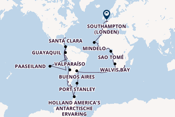 trans-Atlantisch vanaf Miami, Verenigde Staten met de Seabourn Quest
