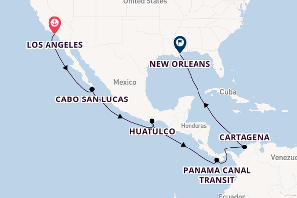  Panama Canal, Mexico & Costa Rica with LA Stay