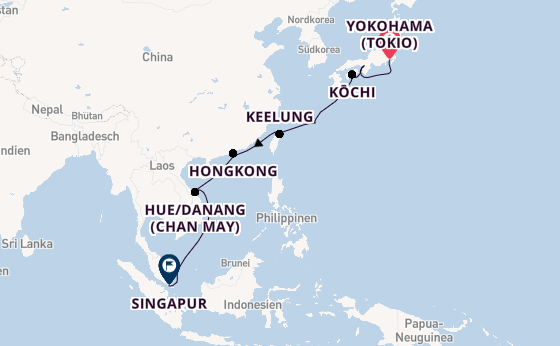 Ostasien ab Yokohama (Tokio), Japan auf der Quantum of the Seas