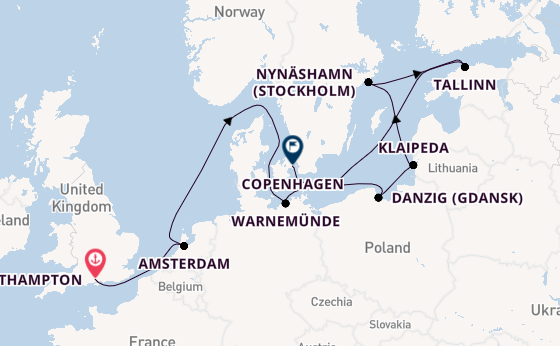 England from Southampton, England with the Norwegian Getaway