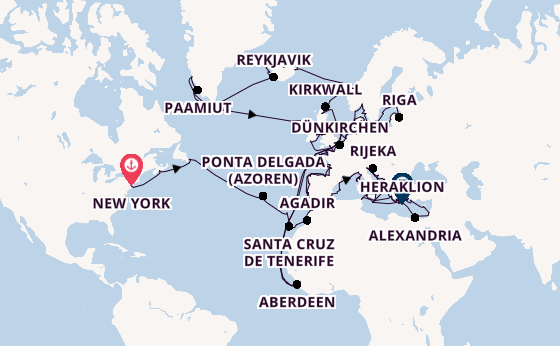 Transatlantik ab New York auf der Seven Seas Mariner