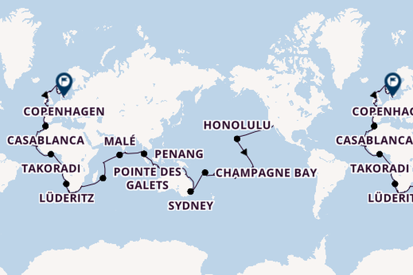 Round-the-World Trip from Los Angeles, California, USA with the Silver Dawn