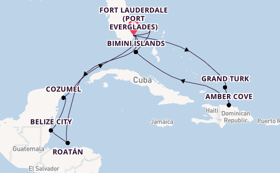 Caribbean from Fort Lauderdale (Port Everglades), Florida with the Star Princess