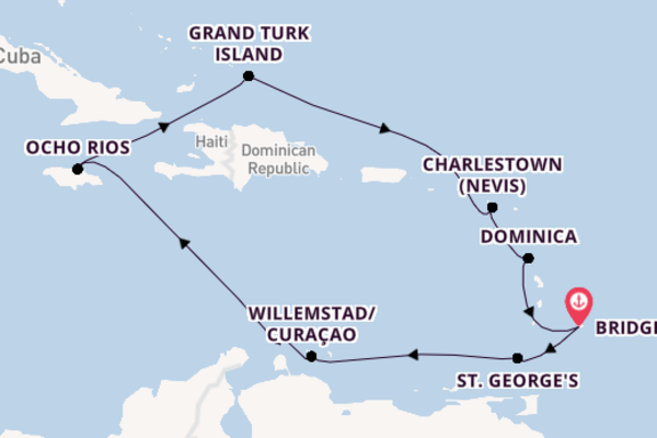 15 day trip on board the Britannia  from Bridgetown