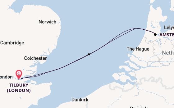 3 day voyage on board the Ambience from Tilbury (London)