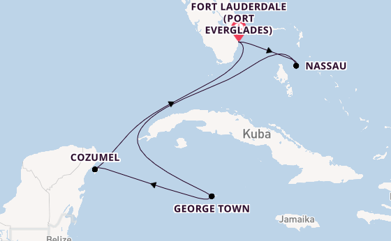 Karibik ab Fort Lauderdale (Port Everglades), USA auf der Celebrity Beyond