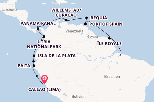 Südamerika ab Callao (Lima), Peru auf der HANSEATIC inspiration