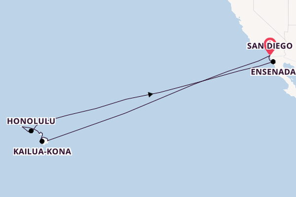 Polynesië vanaf San Diego, Verenigde Staten met de Zaandam