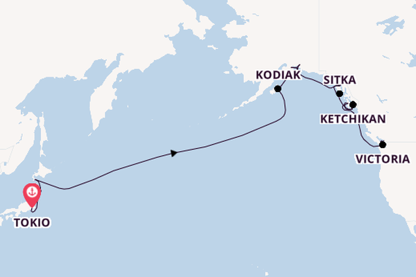 Transpazifik ab Tokio, Japan auf der Azamara Pursuit