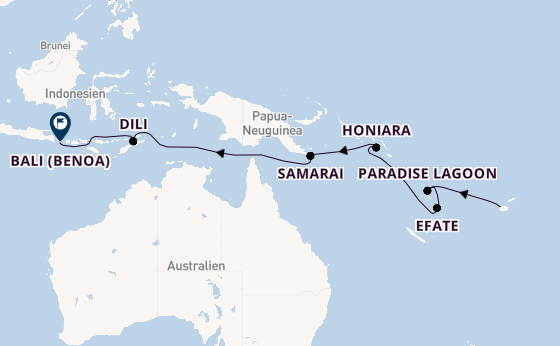 Südsee ab Lautoka, Fiji auf der Le Paul Gaugin