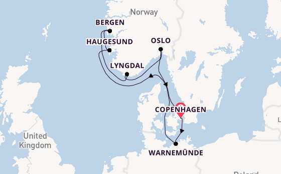 Norway from Copenhagen, Denmark with the MSC Magnifica
