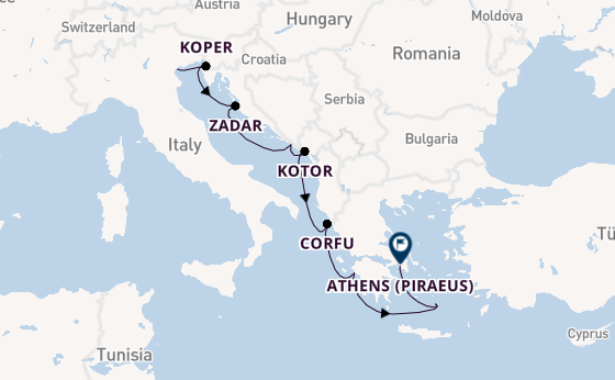 Eastern Mediterranean from Venice, Italy with the Viking Astrea