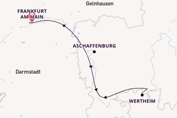 Main ab Frankfurt am Main, Deutschland auf der A-ROSA CLEA