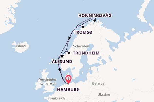MSC Preziosa - Norwegens Naturkraft & das legendäre Nordkap