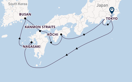 Japan from Yokohama (Tokyo), Japan with the Diamond Princess
