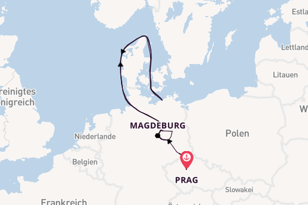 Elbe ab Prag, Tschechien auf der MS SWISS RUBY