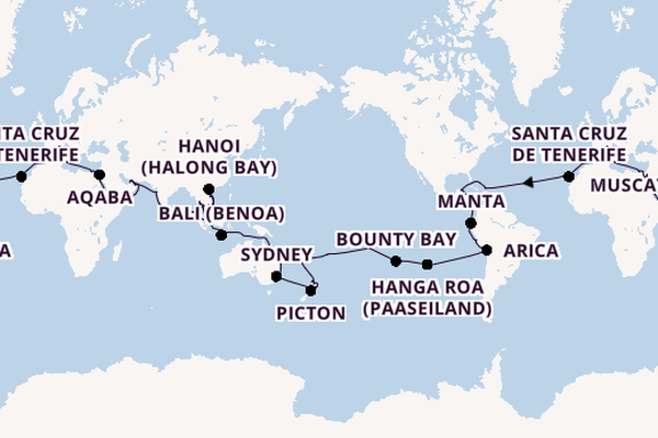 Wereldreizen vanaf Genua, Italië met de MSC Magnifica
