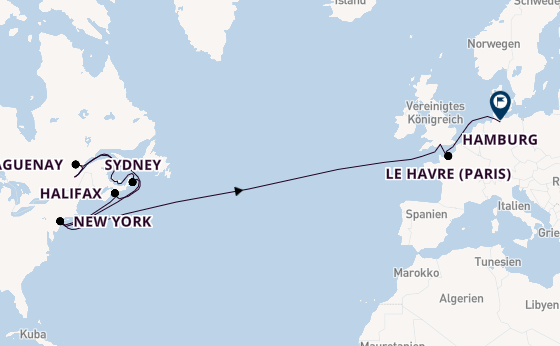 Transatlantik ab New York auf der Queen Mary 2