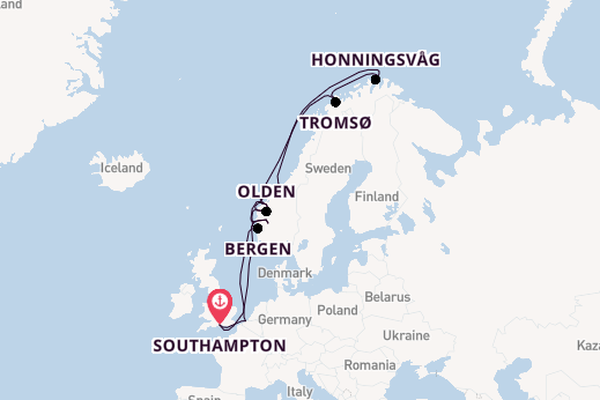 Norway from Southampton, England with the Celebrity Apex