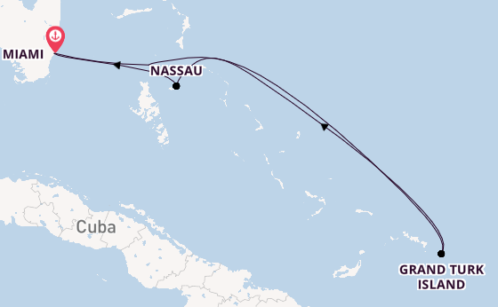 Caribbean from Miami, Florida, USA with the MSC Seashore
