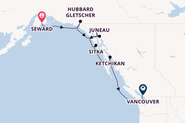 Erleben Sie Seward, Skagway und Vancouver
