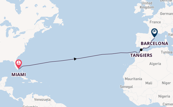 Transatlantic from Miami, Florida with the Rhapsody of the Seas