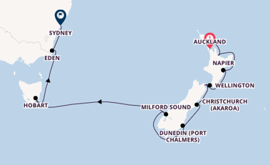 Australia and New Zealand from Auckland, New Zealand with the Azamara Onward