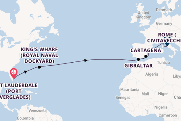 Transatlantic & Repositioning from Fort Lauderdale (Port Everglades), Florida with the Celebrity Ascent